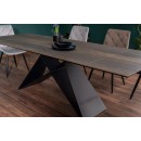 Стол обеденный SIGNAL WESTIN Ceramic эффект дерева/черный мат 160-240/90